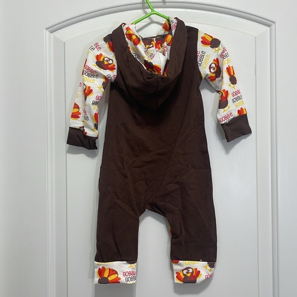 Infant My 1st Thanksgiving Hooded One Piece - Picture 5 of 7